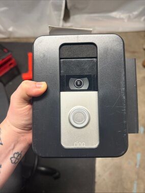 Ring Wireless Video Doorbell in Black and Silver